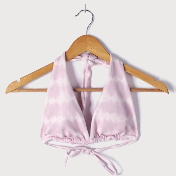 RVCA Live and Let Dye Light Purple Tie-Dye Halter French Bikini M - Picture 9 of 14